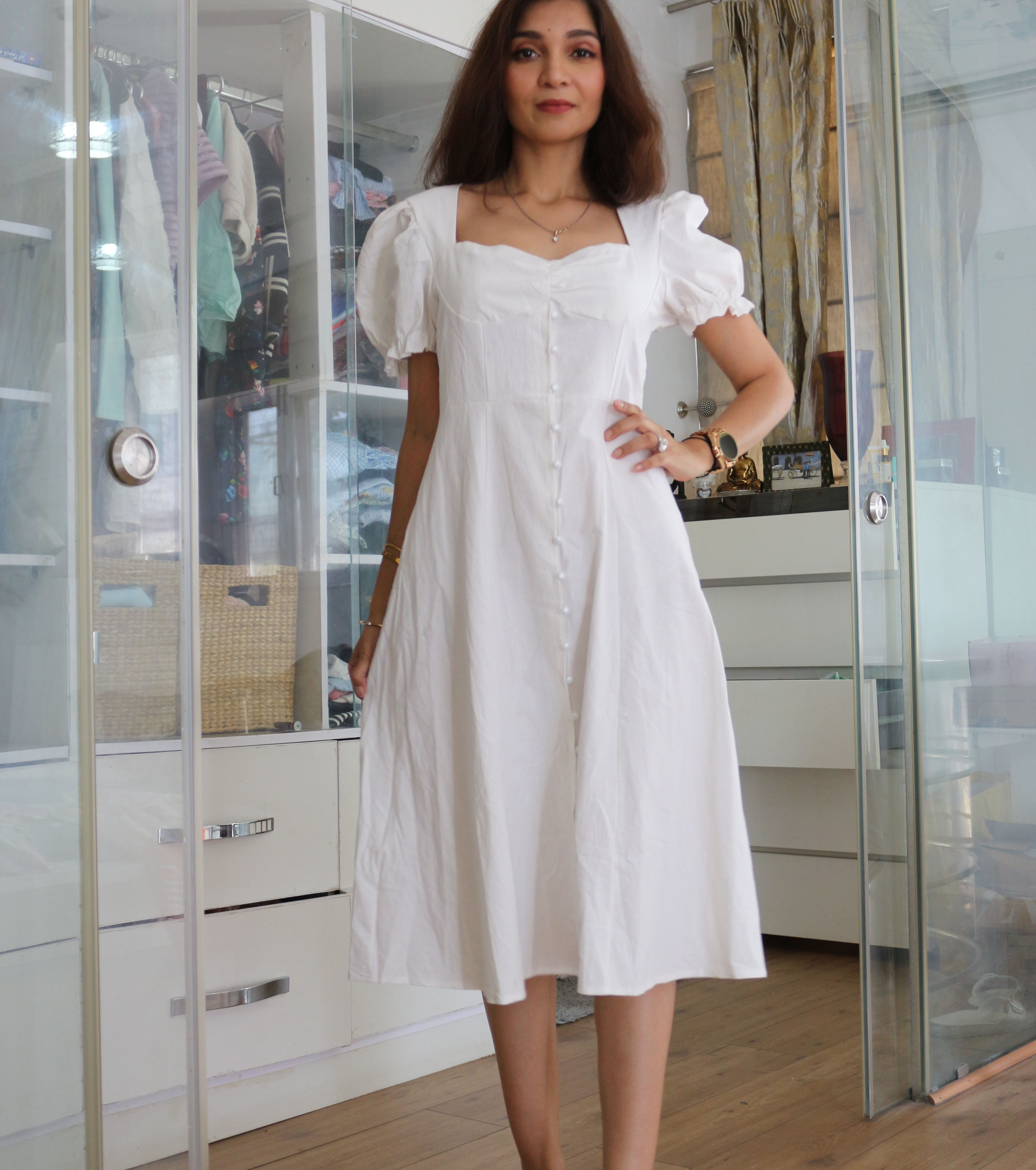 Ruched A-Line Dress