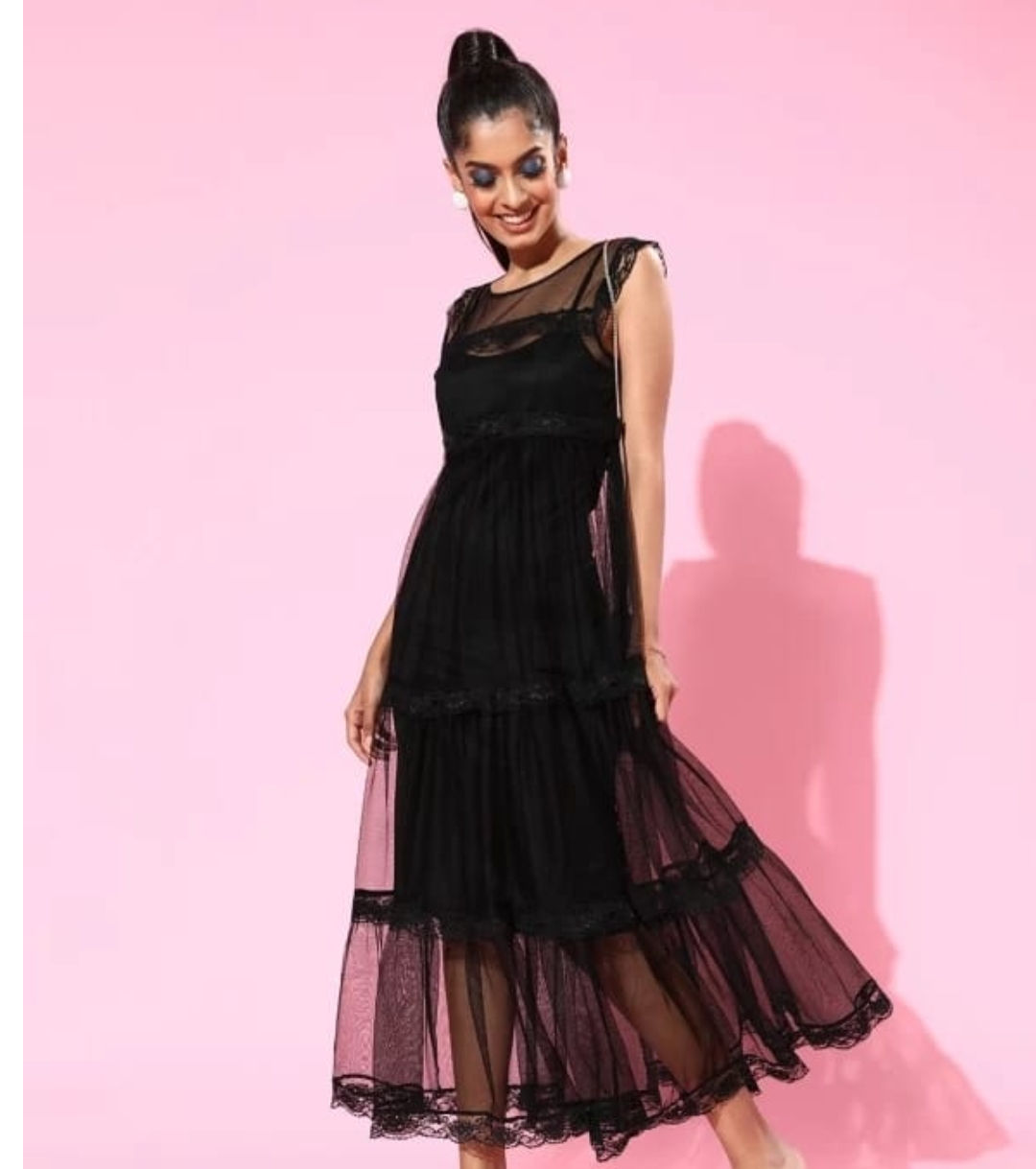 KASSUALLY Women Fit and Flare Black Dress - Buy KASSUALLY Women Fit and Flare Black Dress Online at Best Prices in India | Flipkart.com