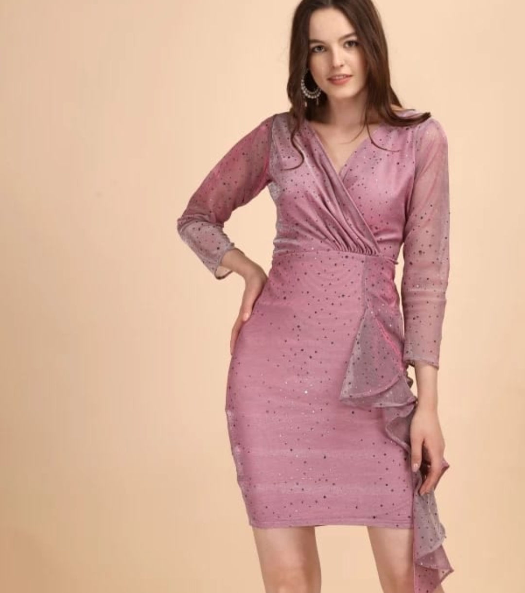 Sheetal Associates Women Bodycon Pink Dress - Buy Sh...