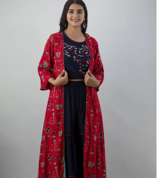 Sui Dhagga Women Ethnic Jacket, Top and Palazzo Set - Buy Sui Dhagga Women Ethnic Jacket, Top and Palazzo Set Online at Best Prices in India | Flipkart.com