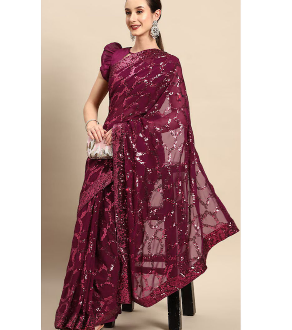 Organza Saree - Buy Classy Designer Organza Sarees Online| Myntra