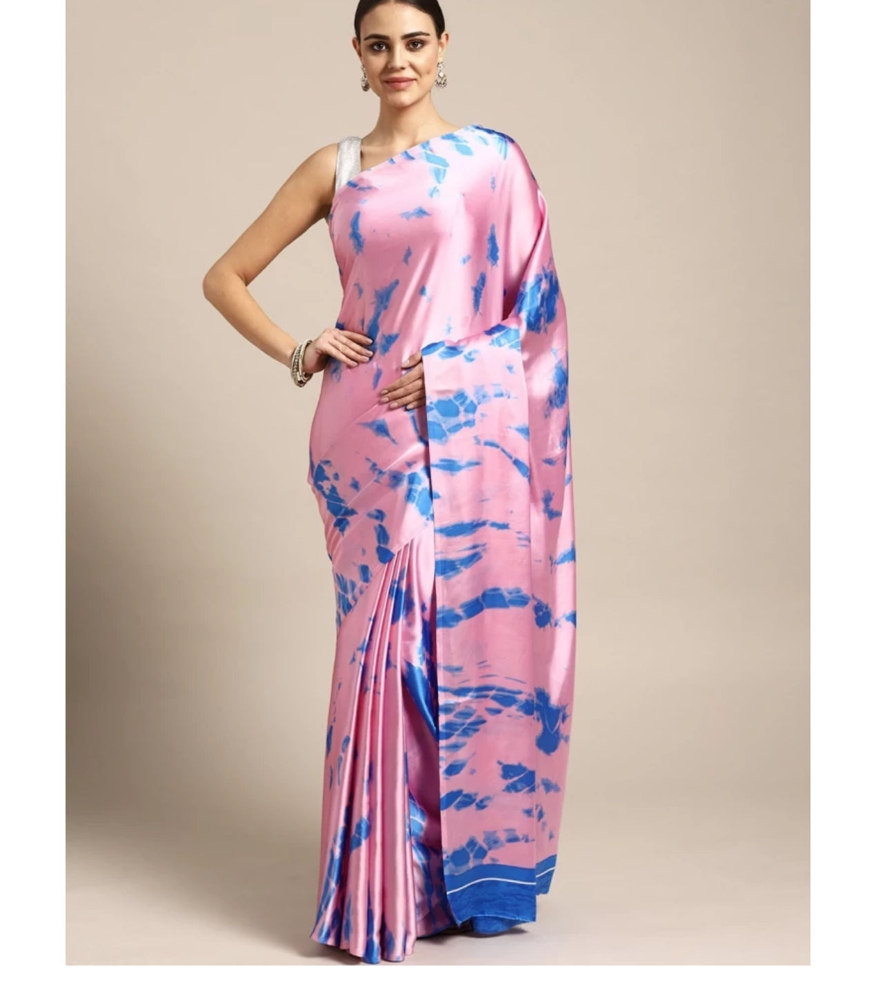 Buy ASHNANTI Printed, Floral Print, Geometric Print Bollywood Chiffon Pink  Sarees Online @ Best Price In India | Flipkart.com