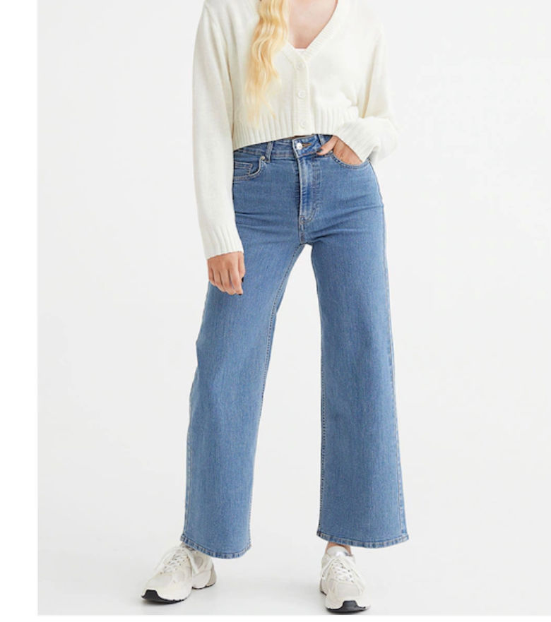 Blue WIde High JEans